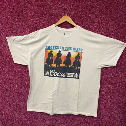 Coors Banquet Rooted in the West Vintage Style Tee Medium