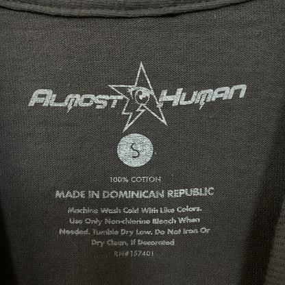 Almost Human Anime Girl Sports Car Graphic T-Shirt Small