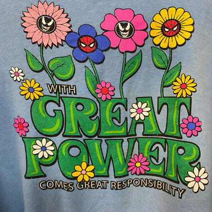 Marvel's Spiderman With Great Power flower hoodie size SM