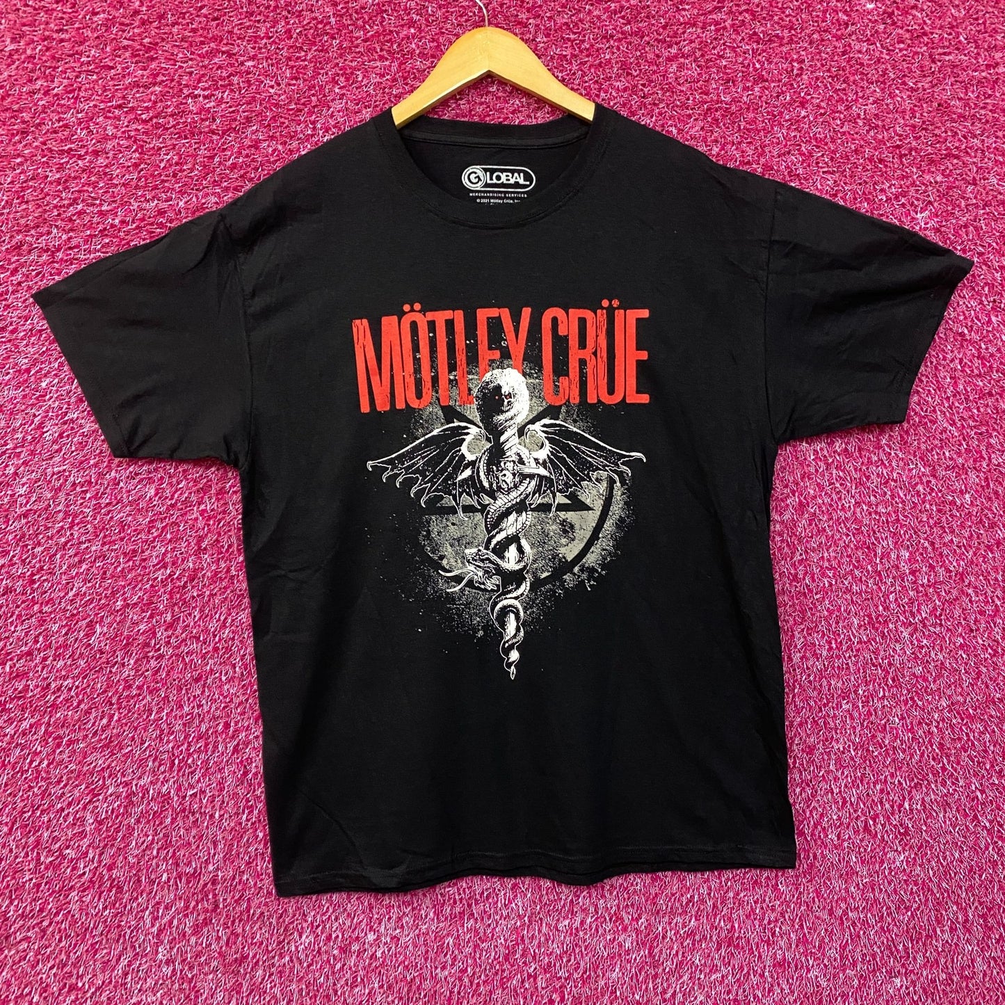 Motley Crue Dr Feel Good Album Cover Art Heavy Metal T-Shirt 2XL