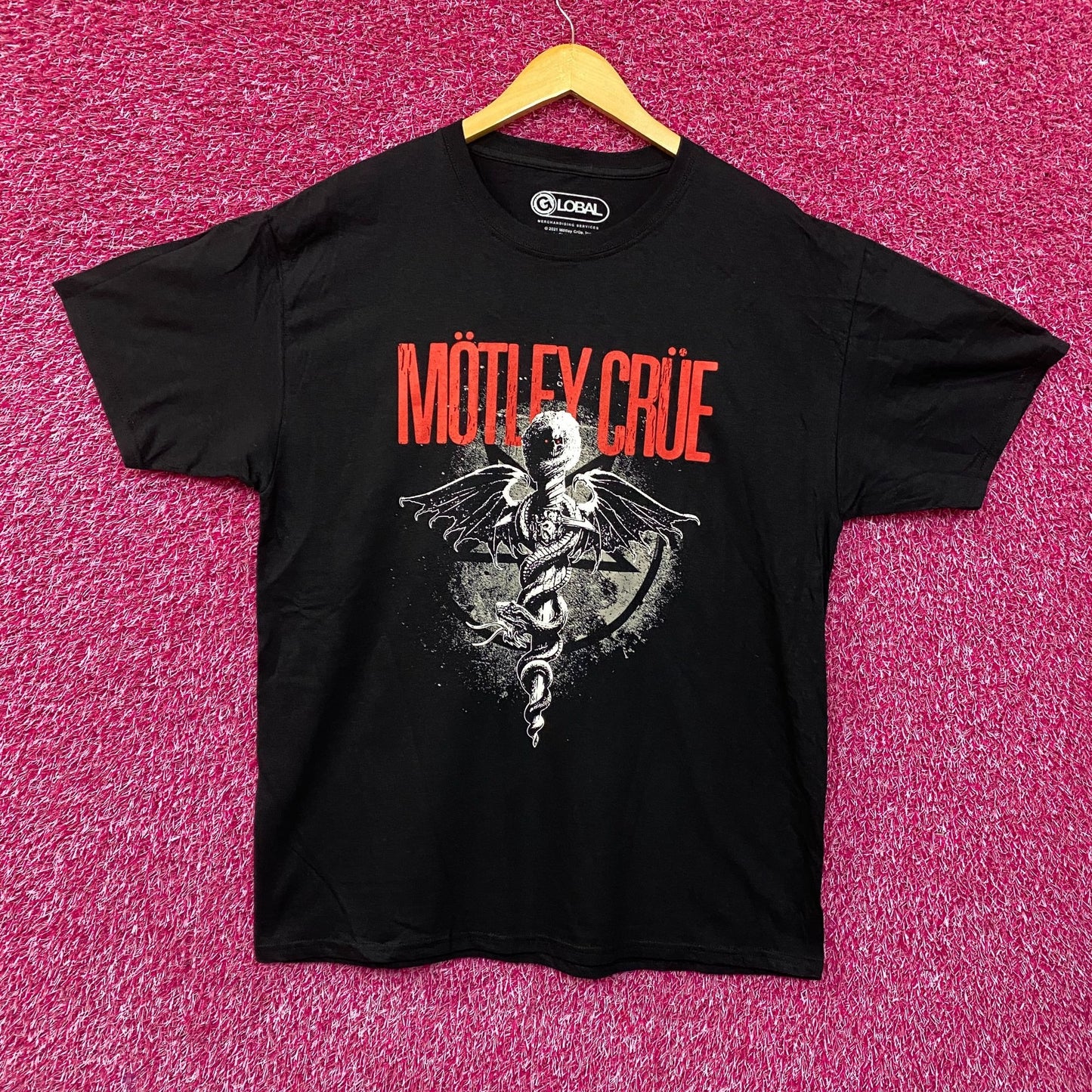 Motley Crue Dr Feel Good Album Cover Art Heavy Metal T-Shirt 2XL