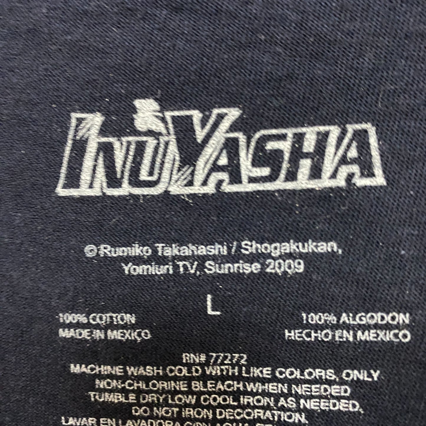 InuYasha the Demon Dog Tessaiga the Wind Scar Anime Tee L