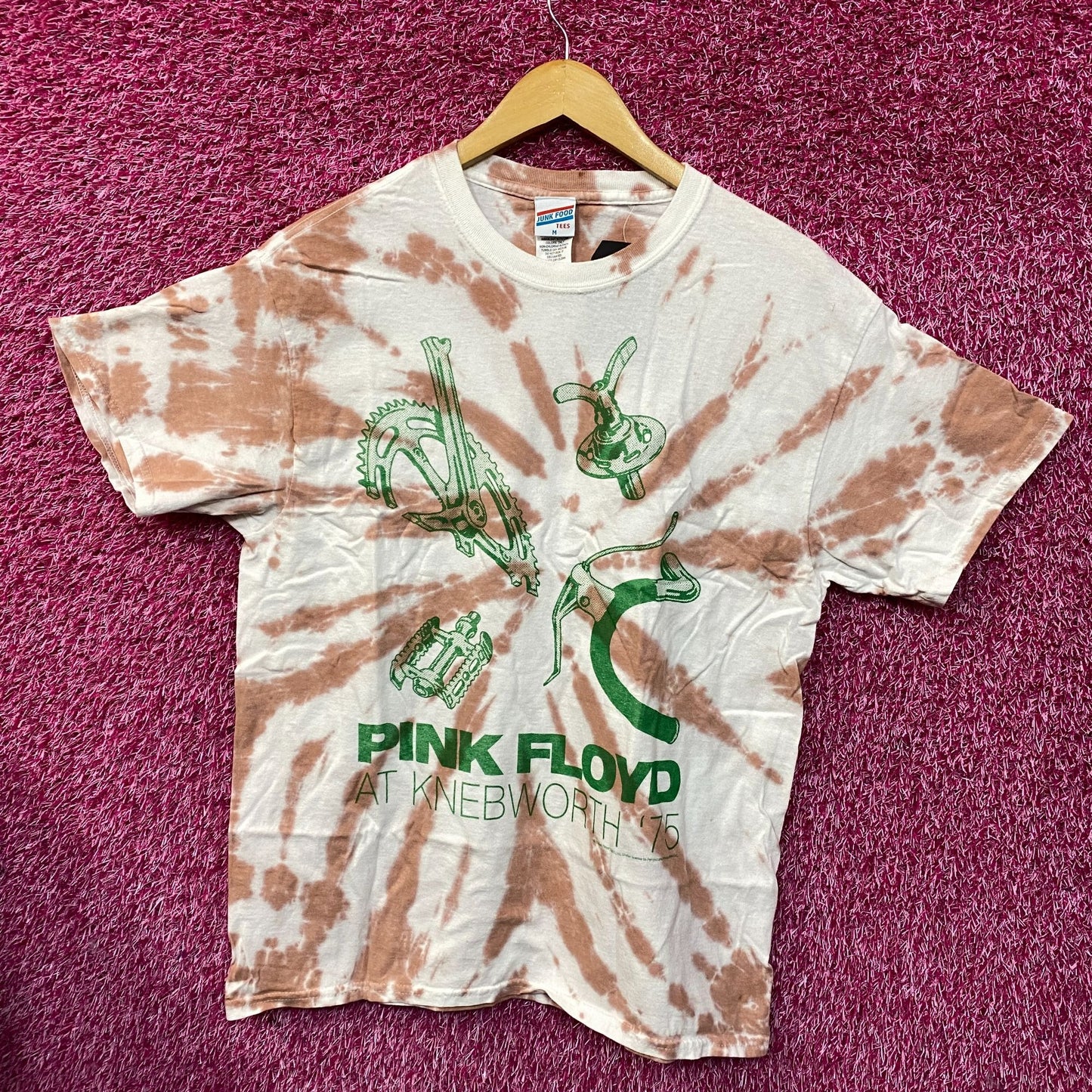 Pink Floyd Knebworth '75 Flea Market Tie Dye T-Shirt Medium