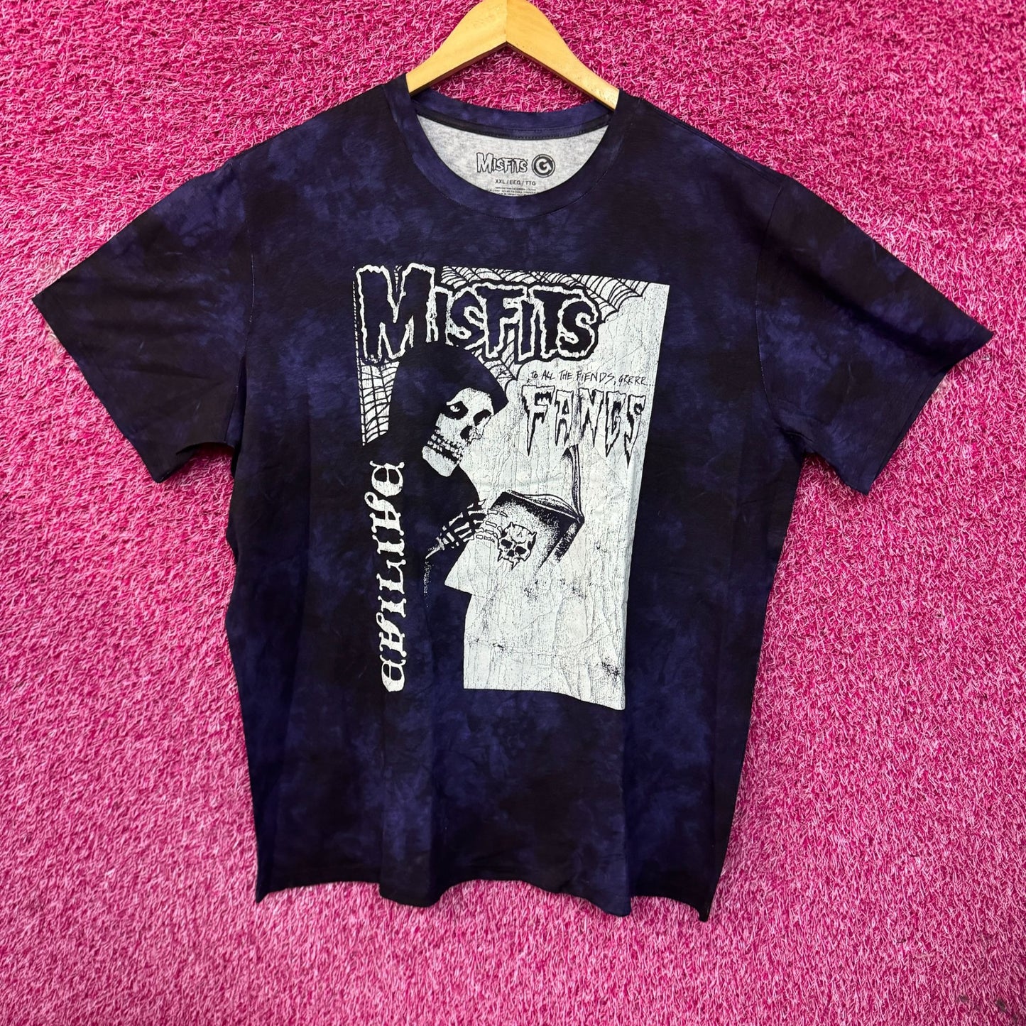 The Misfits Fangs Evil Live Horror Punk Band Tie Dye XXL