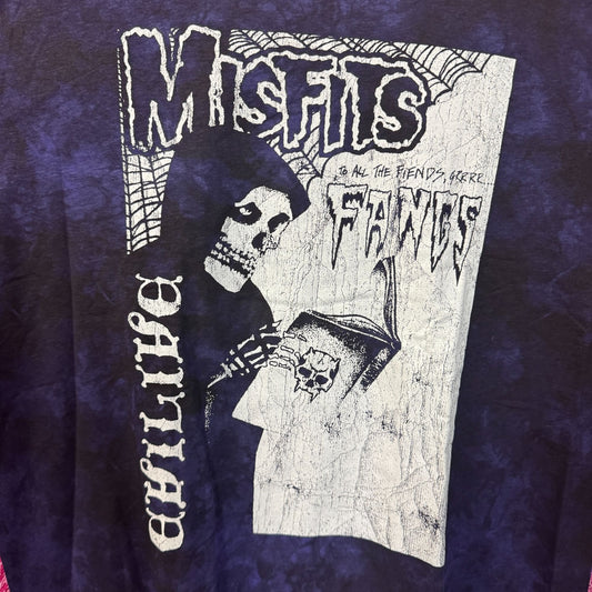 The Misfits Fangs Evil Live Horror Punk Band Tie Dye XXL