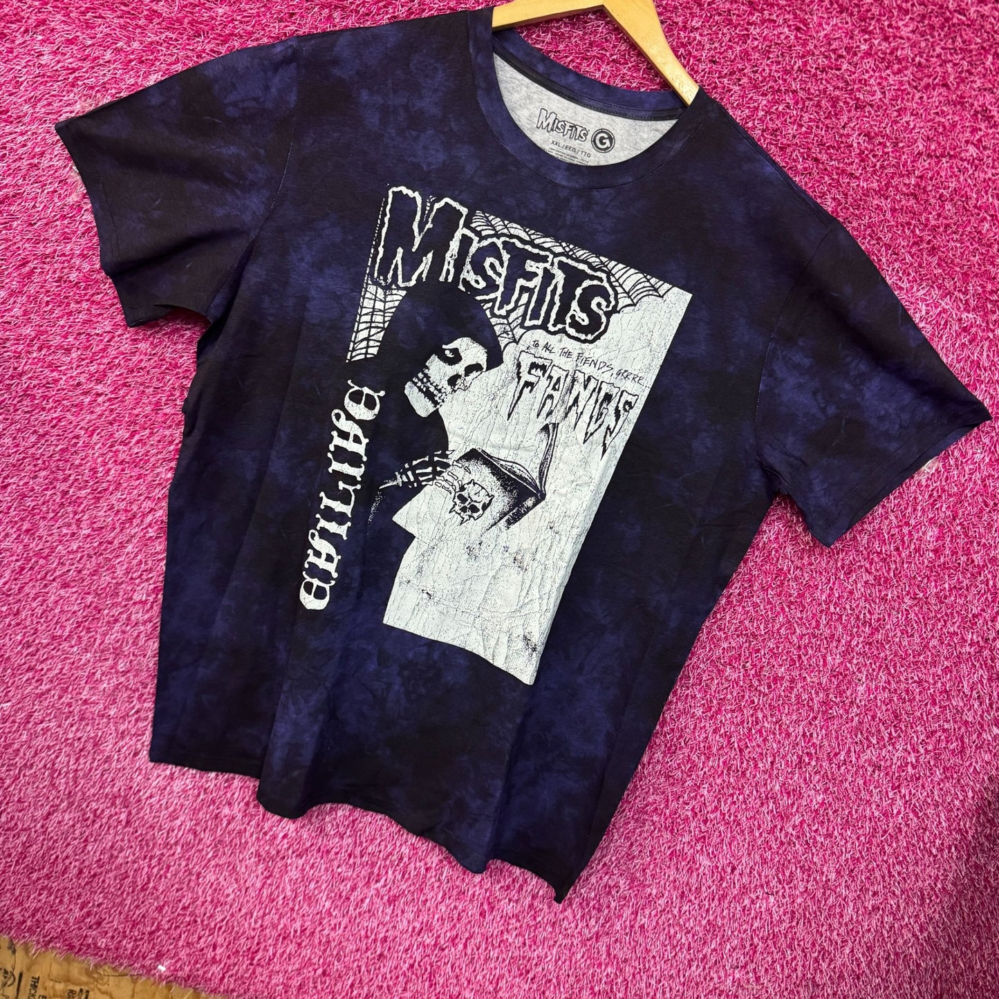 The Misfits Fangs Evil Live Horror Punk Band Tie Dye XXL