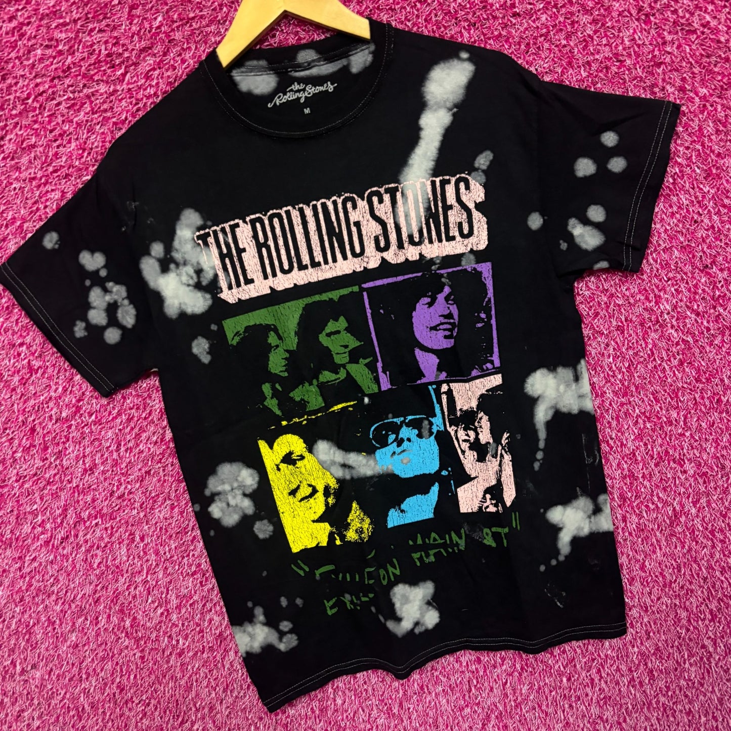 The Rolling Stones Exile on Main St Album Rock Bleach Dye M