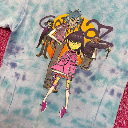 The Gorillaz Phase 1 Celebrity Take Down Rock Tie Dye size Small