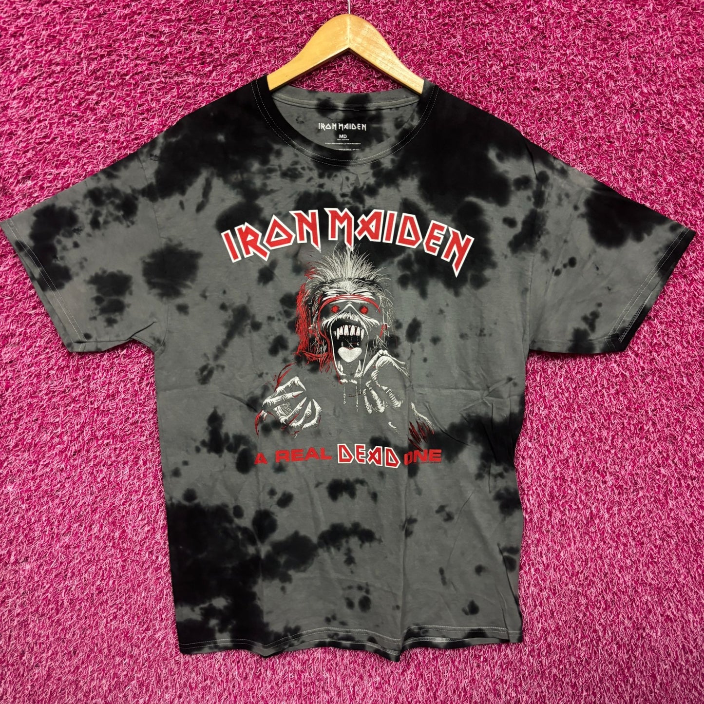 Iron Maiden A Real Dead One Album Art Heavy Metal Tie Dye M