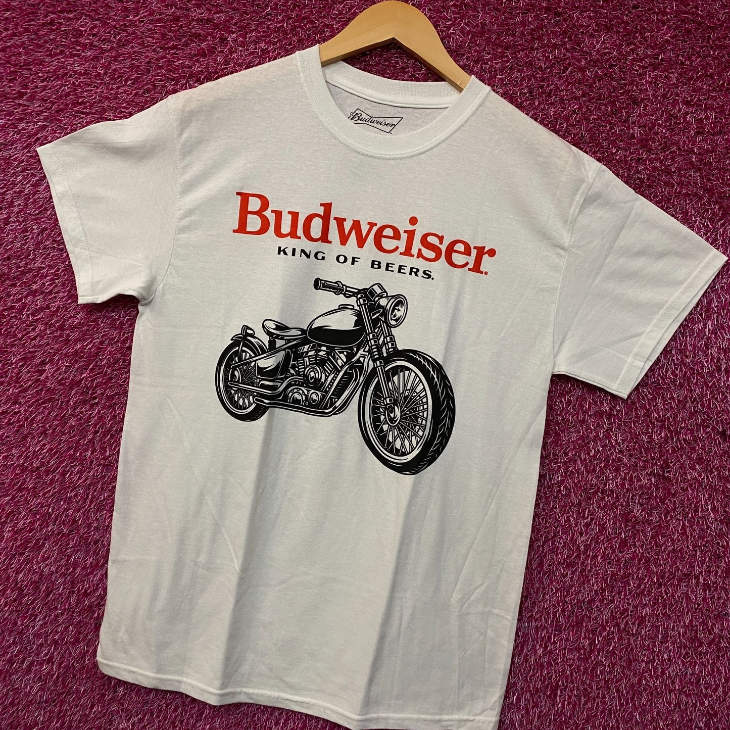 Budweiser PacSun Biker Vintage-Style Motorcycle Graphic T-Shirt Medium