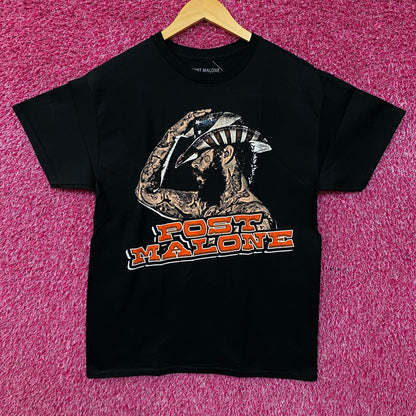 Post Malone Cowboy Hat Portrait Graphic T-Shirt Medium