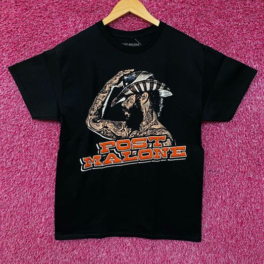 Post Malone Cowboy Hat Portrait Graphic T-Shirt Medium