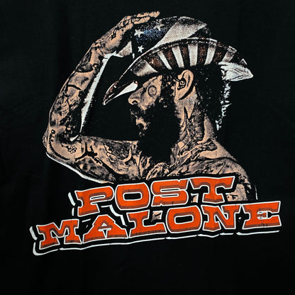 Post Malone Cowboy Hat Portrait Graphic T-Shirt Medium