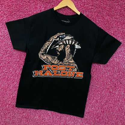 Post Malone Cowboy Hat Portrait Graphic T-Shirt Medium