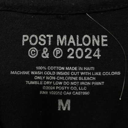 Post Malone Cowboy Hat Portrait Graphic T-Shirt Medium