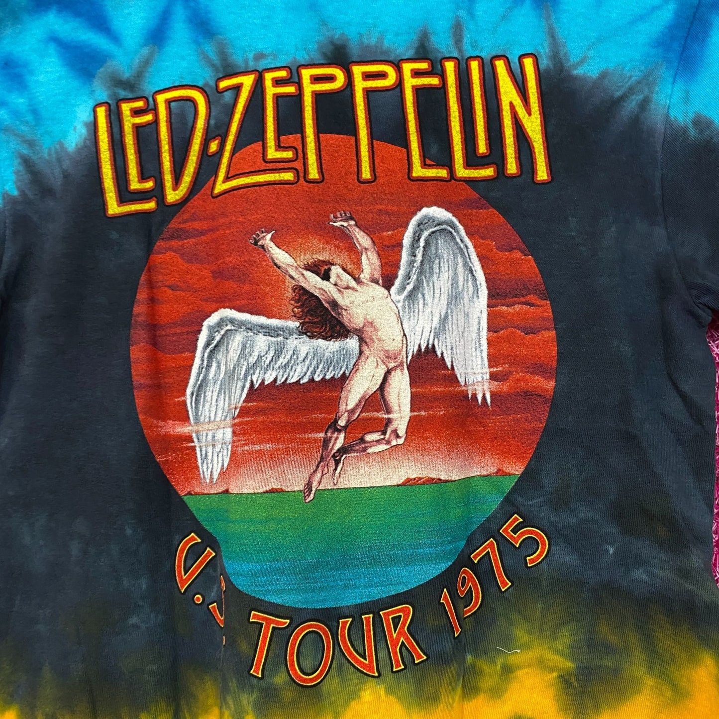 Led Zeppelin US Tour 1975 Tie Dye Tshirt size Small