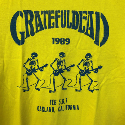 Junk Food Closet Grateful Dead Guitar Skeletons '89 Vintage Tee Shirt Small