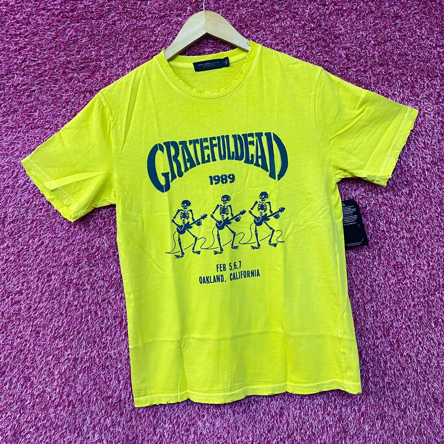 Junk Food Closet Grateful Dead Guitar Skeletons '89 Vintage Tee Shirt Small