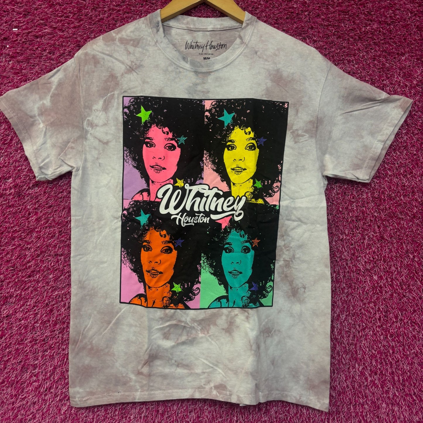 Whitney Houston Wanna Dance wit Somebody Dance Pop Tie Dye M