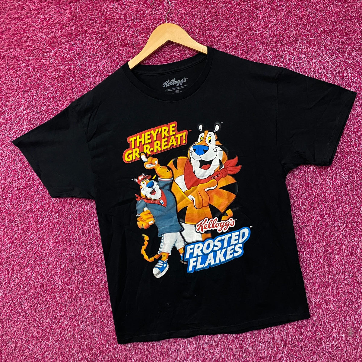 Kellogg's Frosted Flakes Tony the Tiger Graphic T-Shirt Large