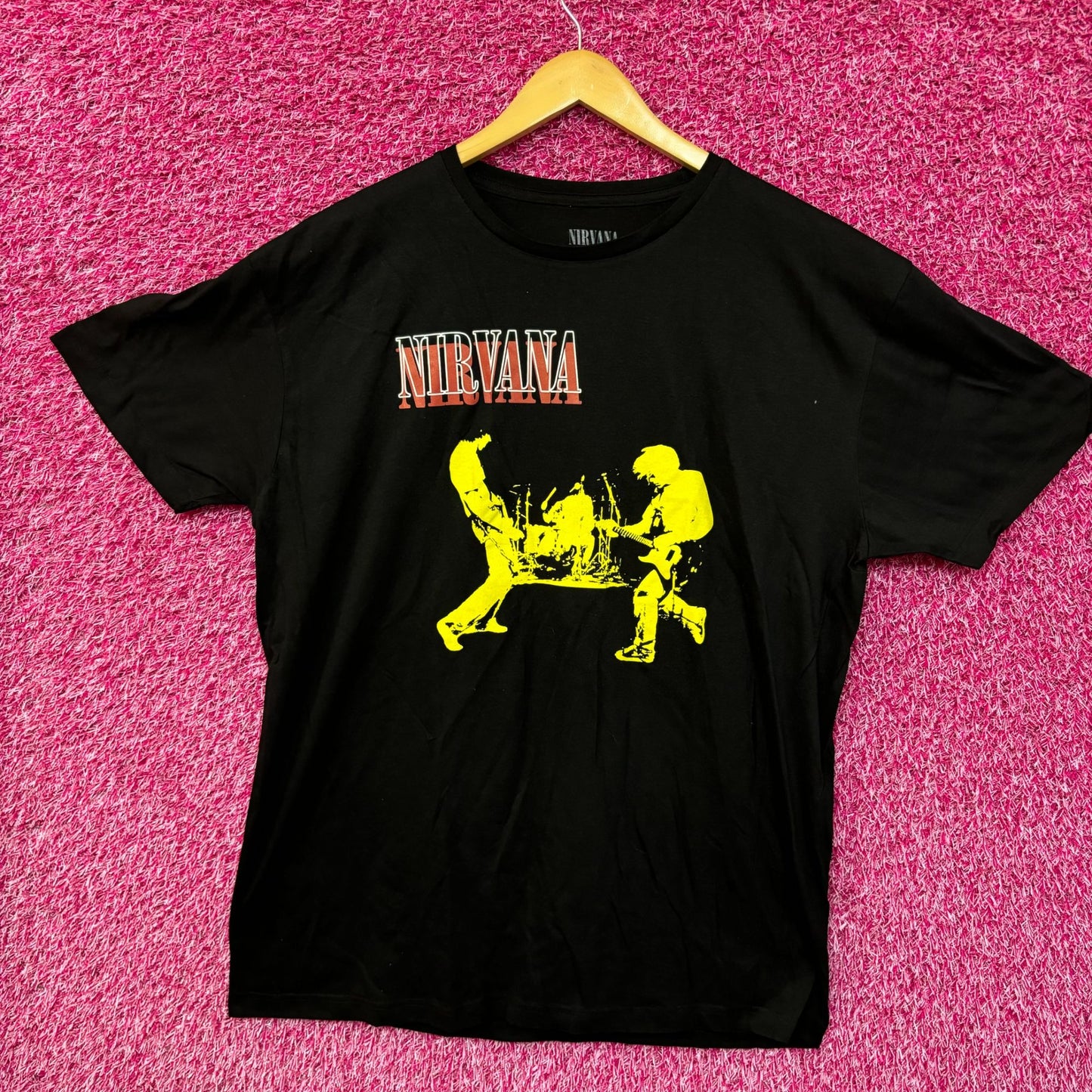 Nirvana Live at Reading 1992 Silhouette Grunge Band Tee XL