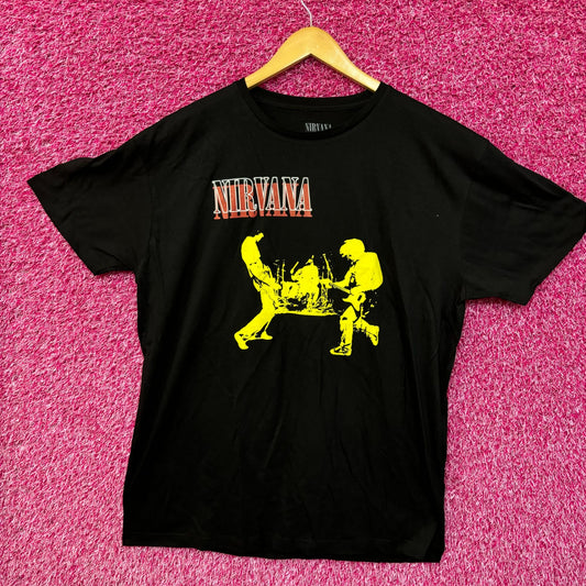 Nirvana Live at Reading 1992 Silhouette Grunge Band Tee XL