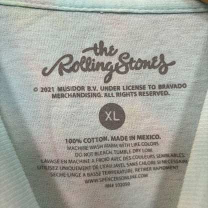 The Rolling Stones Hot Lips Pop Art Rock Pastel Tie Dye XL