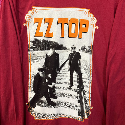 ZZTop Three Hombres album Red Long Sleeve Tshirt size Med