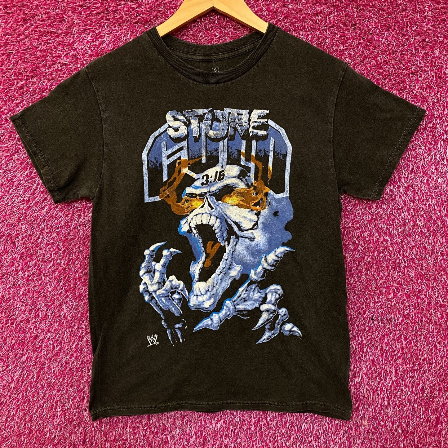 WWE "Stone Cold" Steve Austin 3:16 Day Flaming Skull T-Shirt Small