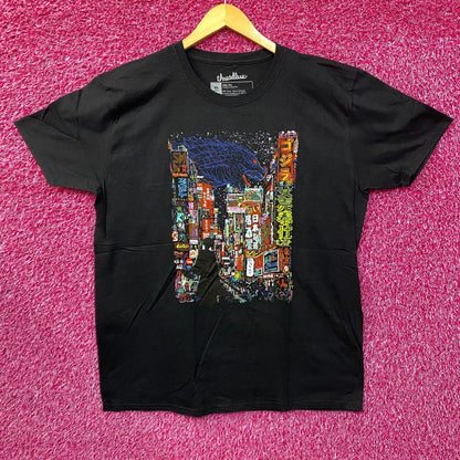 Threadless Godzilla Kaiju City Graphic  Design T-Shirt Size XL