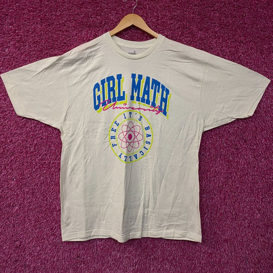 Bioworld "Girl Math University" Graphic T-shirt 2XL
