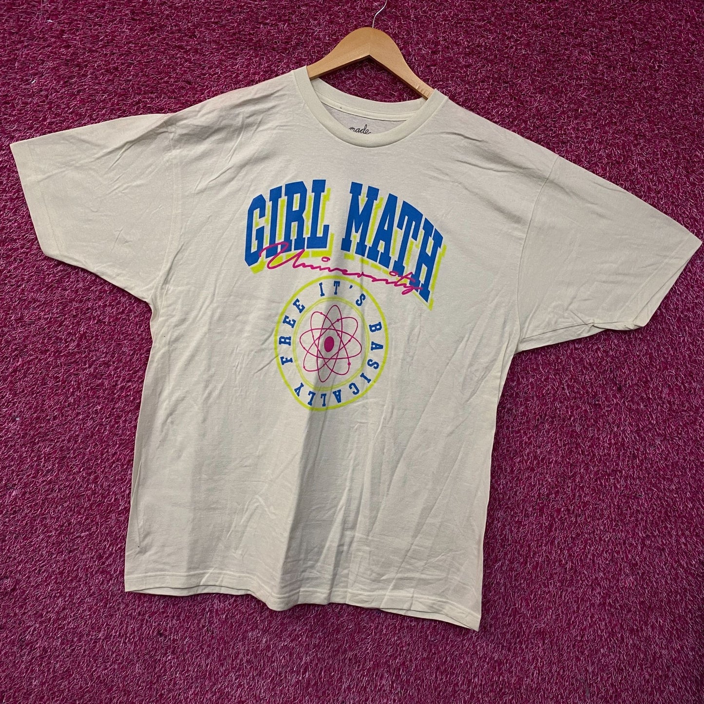 Bioworld "Girl Math University" Graphic T-shirt 2XL