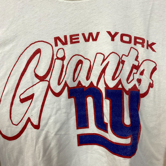 Junk Food Clothing New York Giants Touchdown Long Sleeve Crop Tee Large