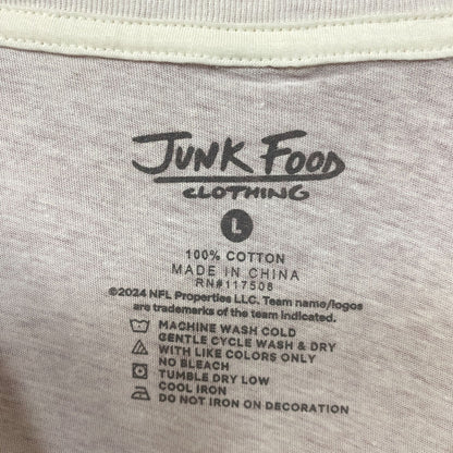 Junk Food Clothing New York Giants Touchdown Long Sleeve Crop Tee Large