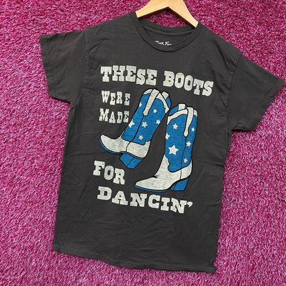 Junk Food These Boots Were Made For Dancin' Easy Graphic Women's Tee Small