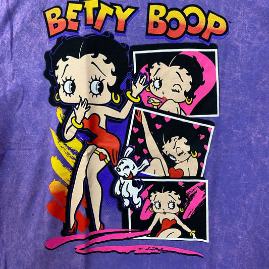 Betty Boop Polaroid Queen Collage Purple T-Shirt Medium