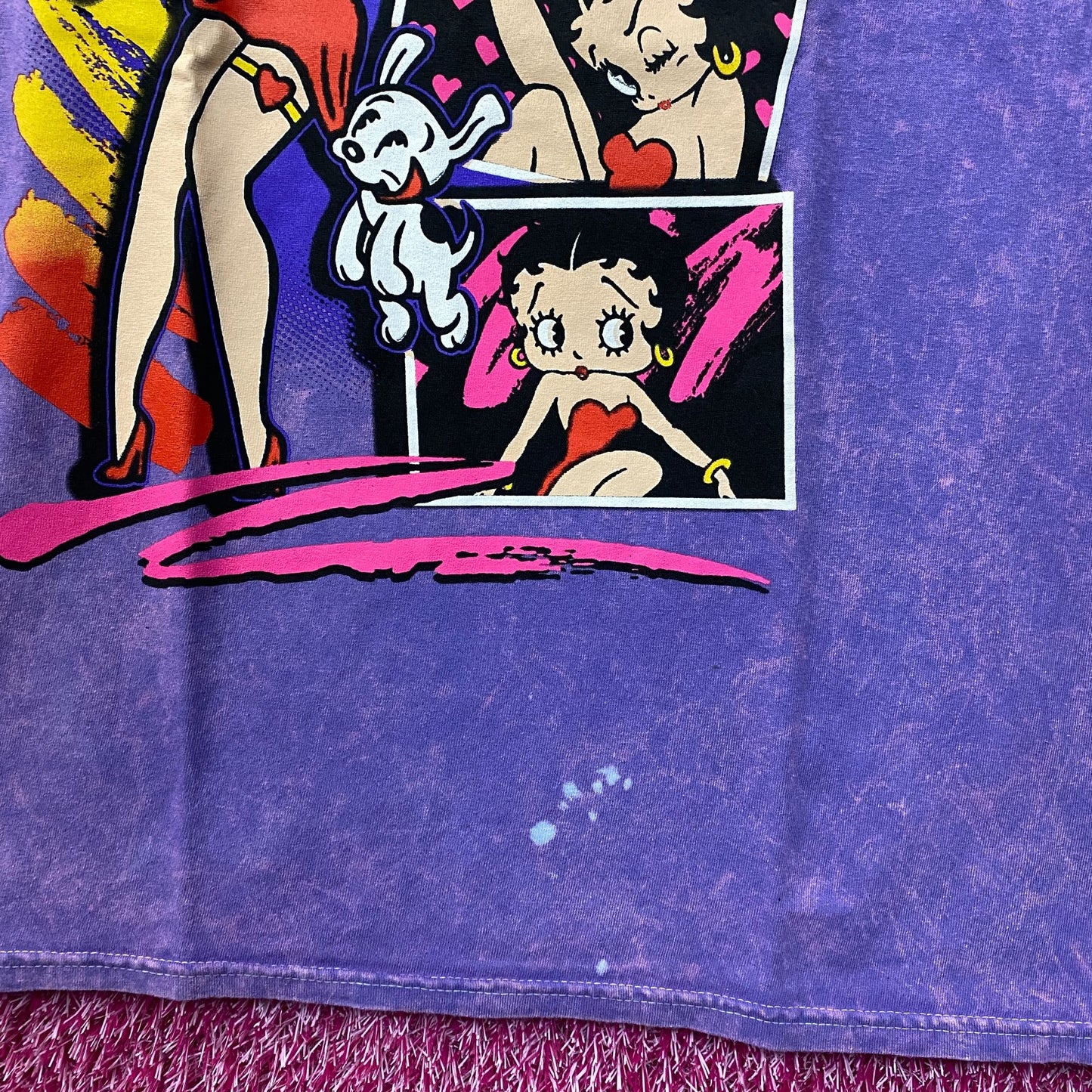 Betty Boop Polaroid Queen Collage Purple T-Shirt Medium