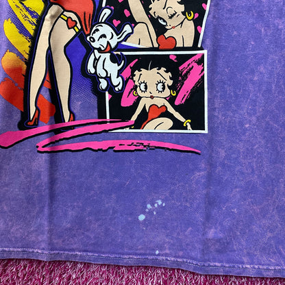 Betty Boop Polaroid Queen Collage Purple T-Shirt Medium
