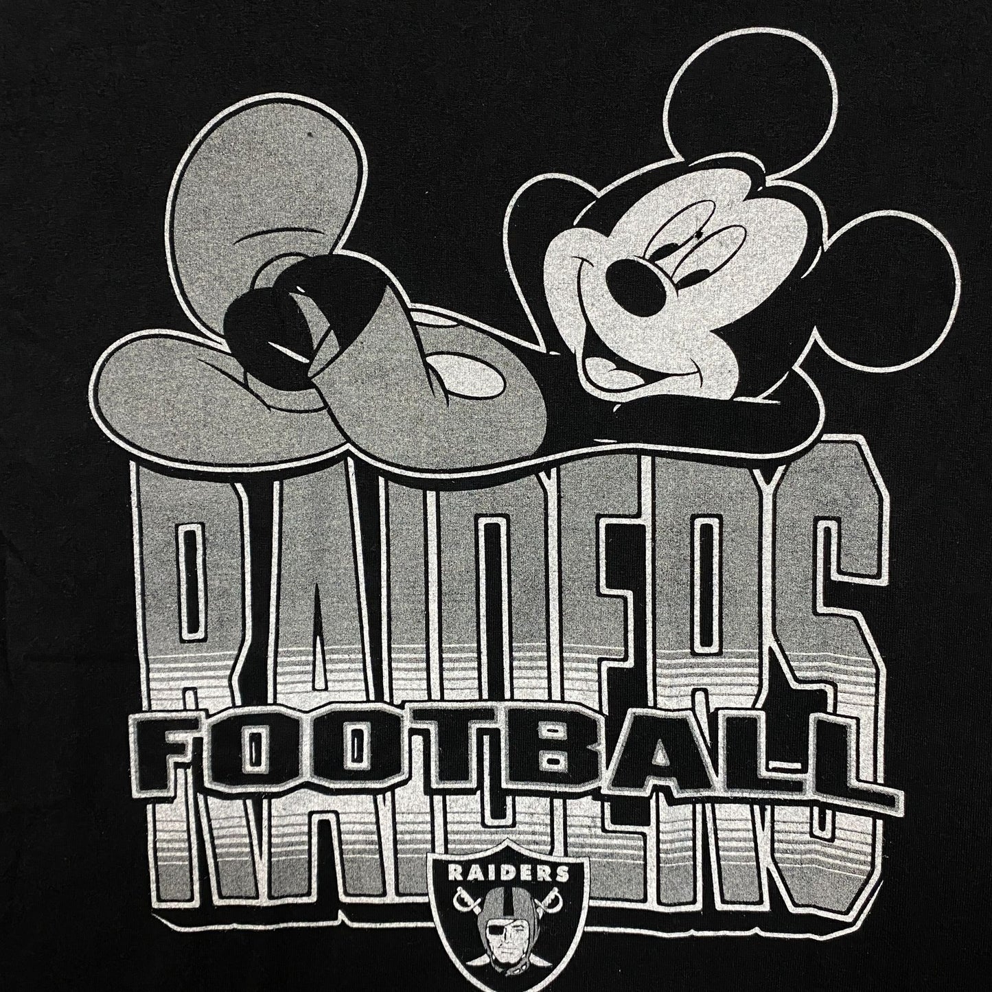 Disney x Junk Food NFL Football Raiders Mickey Mouse T-Shirt XS