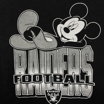 Disney x Junk Food NFL Football Raiders Mickey Mouse T-Shirt XS