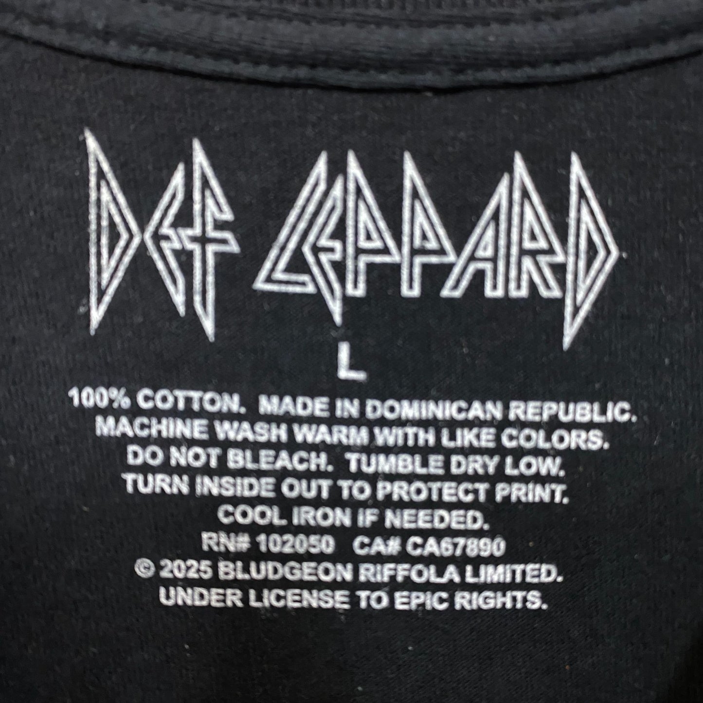 Def Leppard Pyromania Album Cover Art T-Shirt Large