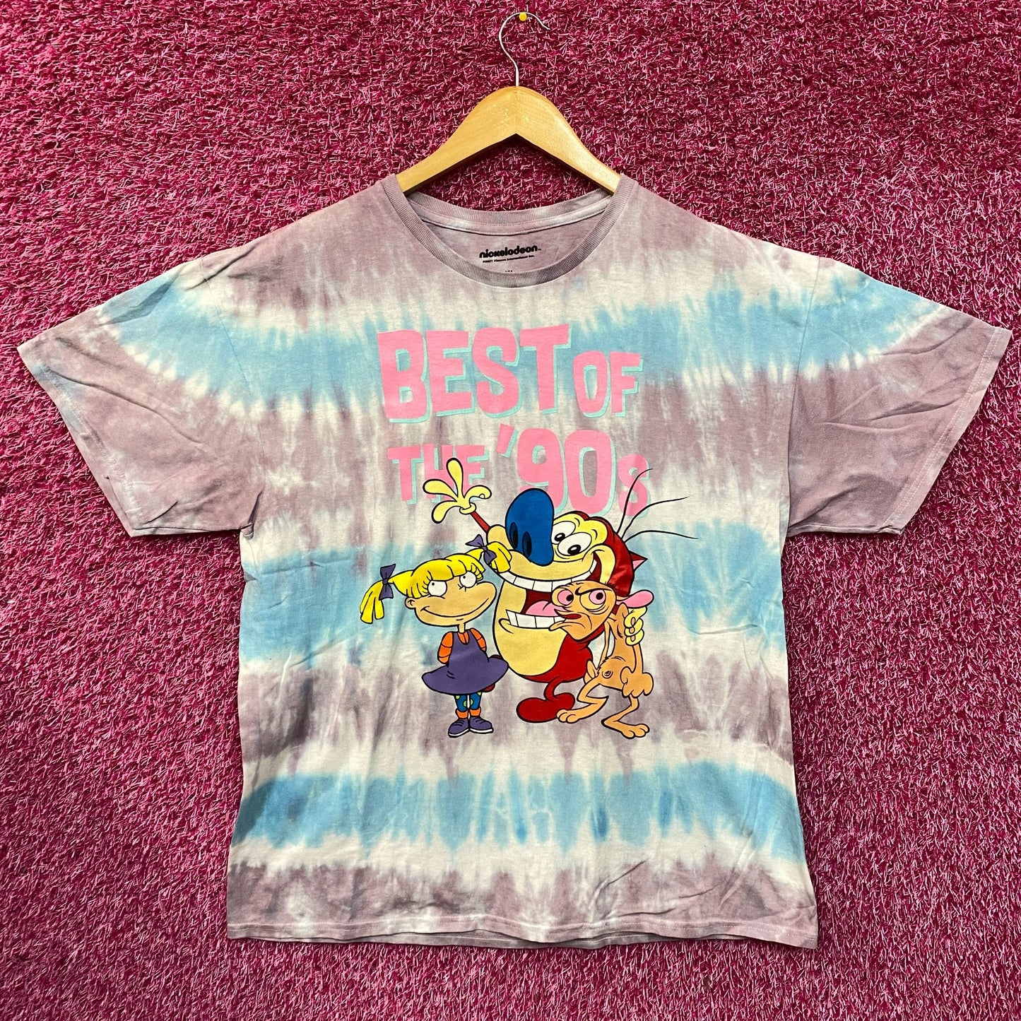 Nickelodeon Best Of The 90's Cartoons Tie Dye T-Shirt XL