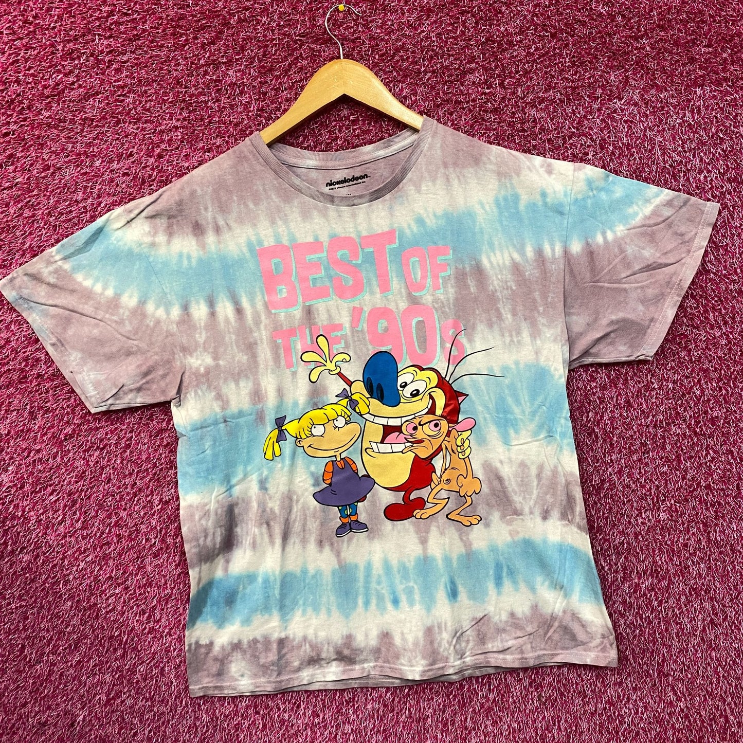 Nickelodeon Best Of The 90's Cartoons Tie Dye T-Shirt XL