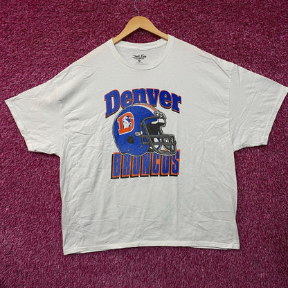 Junk Food NFL Denver Broncos Throwback Helmet Logo T- Shirt 2XL
