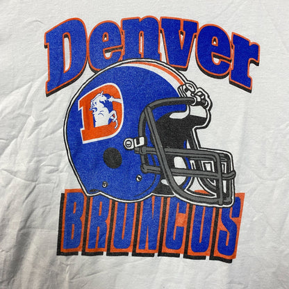 Junk Food NFL Denver Broncos Throwback Helmet Logo T- Shirt 2XL