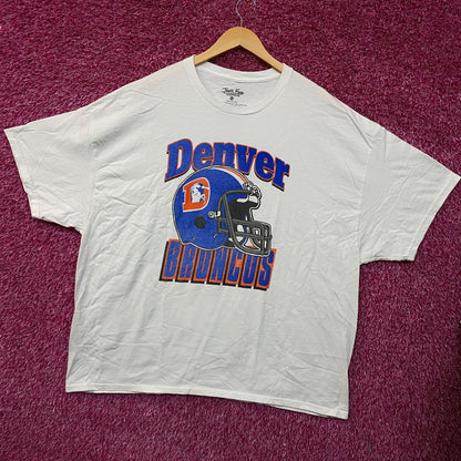 Junk Food NFL Denver Broncos Throwback Helmet Logo T- Shirt 2XL