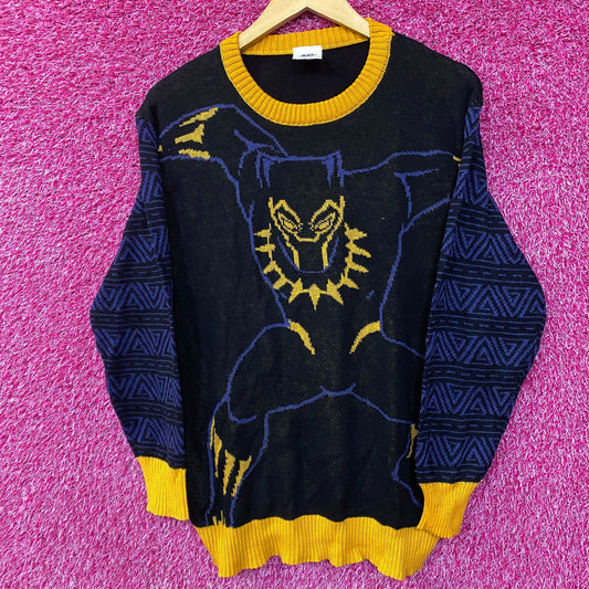 Black Panther Marvel Comics Movie Crewneck Sweater Large