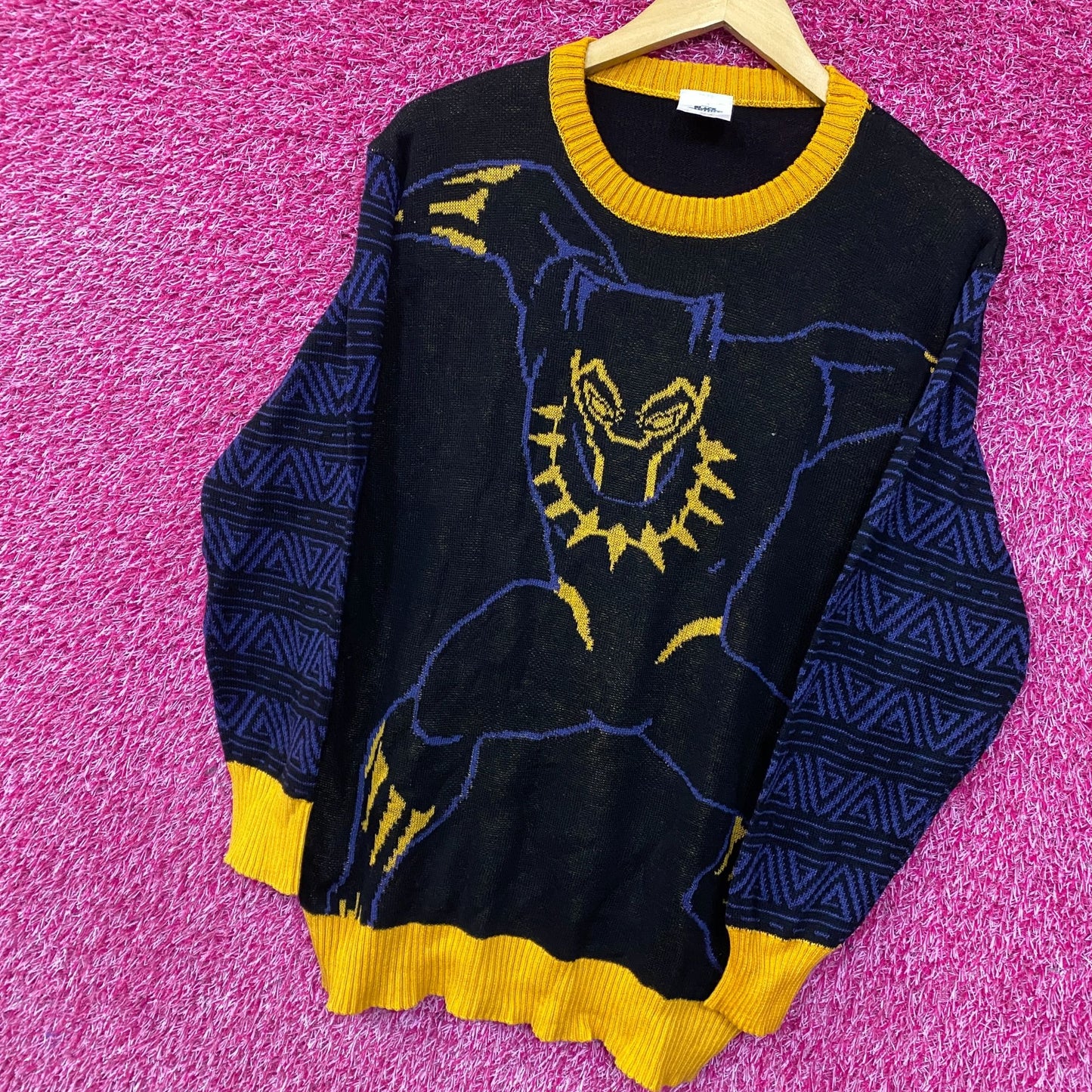 Black Panther Marvel Comics Movie Crewneck Sweater Large