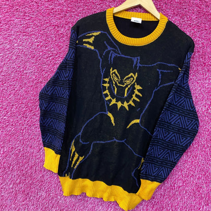 Black Panther Marvel Comics Movie Crewneck Sweater Large