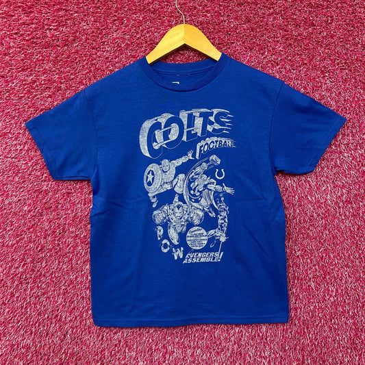 Junk Food X Marvel The Avengers Lineup Indianapolis Colts T-Shirt Small